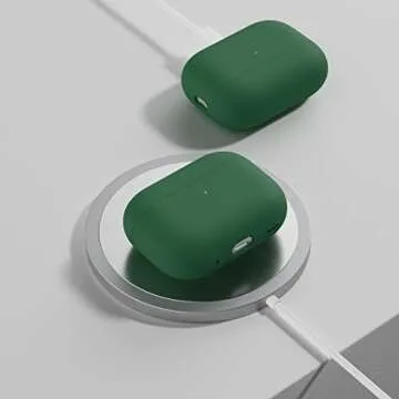 ORNARTO Compatible with AirPods Pro 2 Case 2022, Full Protective Hybrid Silicone for AirPods Pro 2nd Generation Case, Front LED Visible Skin Cover-Clover Green