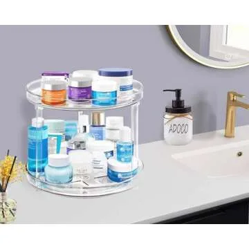 Effortless 2 Tier Lazy Susan Organizer for Stylish Storage