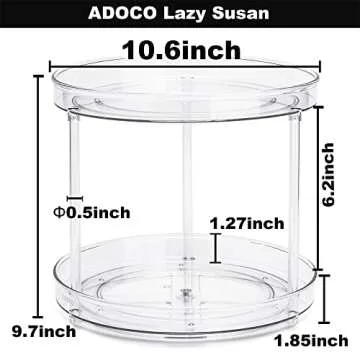 Effortless 2 Tier Lazy Susan Organizer for Stylish Storage