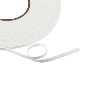 Tatuo 2 Rolls Double Sided Foam Tape PE Foam Tape Sponge Soft Mounting Adhesive(1/4 Inch by 50 Feet,White)