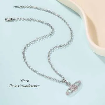 GABWE Necklace Pendant Necklace Crystal Rhinestone Necklace Y2k Aesthetic Pendant Necklace for Women Best Friend Birthday Anniversary Jewelry Gift