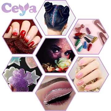 Ceya 3.5oz/ 100g Ultra Fine Glitter Powder Turkish Blue Crafts Glitter 1/128” 0.008” 0.2mm for Slime Epoxy Resin Craft Tumbler Jewelry Nail Art Festival Makeup Scrapbook Painting Wedding Cards