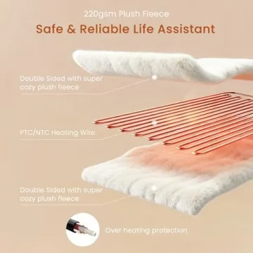 Electric Heated Blanket Cozy Soft with Dual Controls