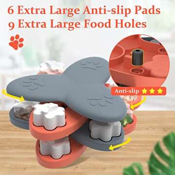 Onfsevy Dog Enrichment Toys With Bone Shape Covers, 9 Durable Dog Treat Puzzle Toys for IQ Training & Brain stimulatinh