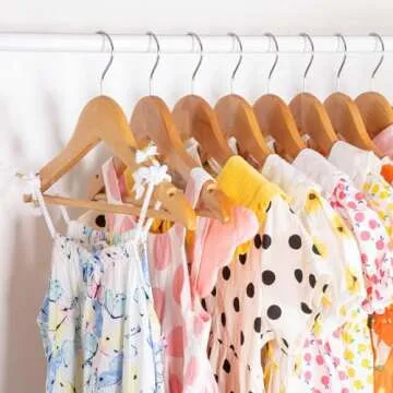 HOUSE DAY Wooden Baby Hangers - Durable Natural Wood Design