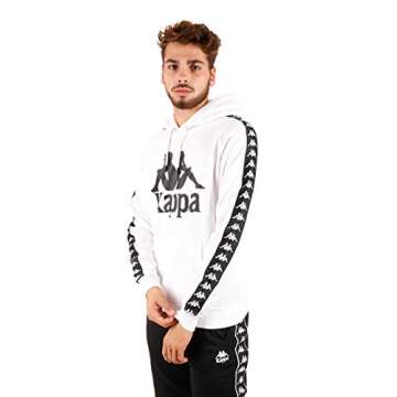 KAPPA MENS AUTHENTIC 222 BANDA HURTADO HOODIE 303WH20-A19 WHITE-BLACK XL