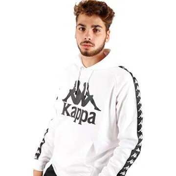 KAPPA MENS AUTHENTIC 222 BANDA HURTADO HOODIE 303WH20-A19 WHITE-BLACK XL