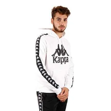 KAPPA MENS AUTHENTIC 222 BANDA HURTADO HOODIE 303WH20-A19 WHITE-BLACK XL