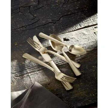 Oneida B1025020AL21 Aptitude Champagne Satin 20 Piece Flatware Set