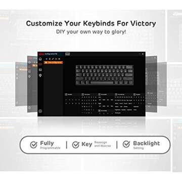 RK ROYAL KLUDGE RK61 Wireless 60% Mechanical Gaming Keyboard, Ultra-Compact 60 Keys Bluetooth Mechanical Keyboard with Programmable Software (Blue Switch, White)