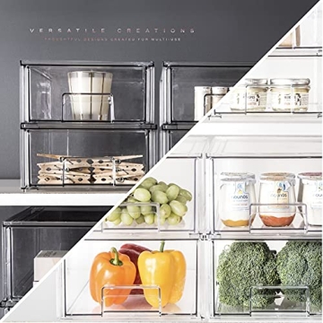 BINO | Stackable Storage Drawers, Large - Clear | THE CRATE COLLECTION | Storage Bins With Drawers Bathroom Organizers and Storage Organization and Storage Under Sink Organizer Vanity Cabinet Home