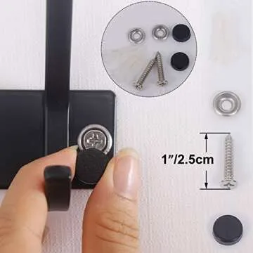 Durable WEBI Coat Rack with 8 Hooks for Wall Mounting