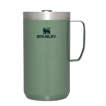 Stanley Stay Hot Camp Mug - Durable 18/8 Stainless Steel Insulated Mug - Splash-Free Tritan™ Drink...