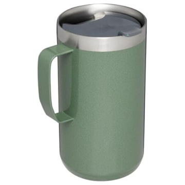 Stanley Stay Hot Camp Mug - Durable 18/8 Stainless Steel Insulated Mug - Splash-Free Tritan™ Drink-Thru Lid - 24 OZ - Hammertone Green