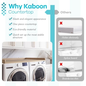 Kaboon Washer Dryer Countertop for Organized Laundry Rooms