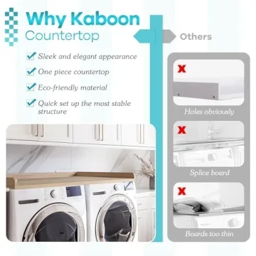 Kaboon Washer Dryer Countertop for Organized Laundry Rooms