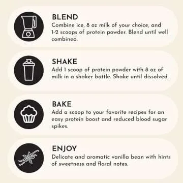 JUST INGREDIENTS Vanilla Protein Powder | 15 Servings | 100% Grass-Fed Whey | Non-GMO, Gluten-Free, No Artificial Flavors