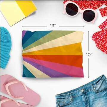 Package Mint Poly Mailers 10x13 100 Pack | Waterproof & Tear Resistant Mailing Envelopes | Small Bus...