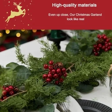 Elegant 6.3FT Christmas Cedar Garland for Year-Round Use