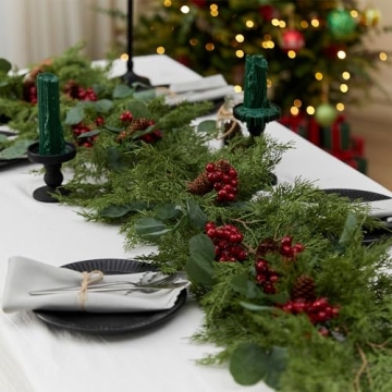 Elegant 6.3FT Christmas Cedar Garland for Year-Round Use