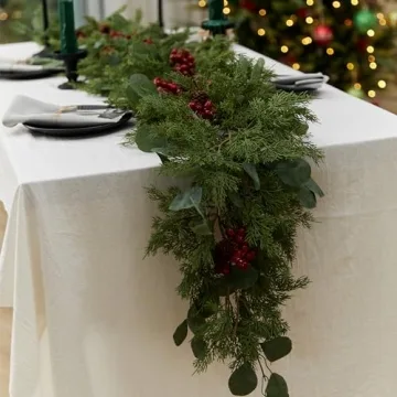 Elegant 6.3FT Christmas Cedar Garland for Year-Round Use
