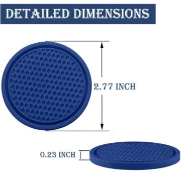 SINGARO Universal Non-Slip Car Cup Coasters - 4PCS Stylish Silicone Set