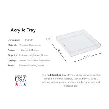 Buy Mirart Clear Acrylic Tray - Stylish & Durable for Home