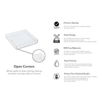 Buy Mirart Clear Acrylic Tray - Stylish & Durable for Home