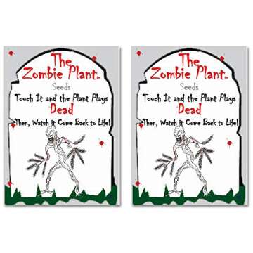 Zombie Plant Seed Packets (2) – Grow Your own Live Zombie Plant! Watch it Play Dead When Touched. Comes Back to Life in Minutes! Educational STEM, and Interactive Indoor Fun or Party Favor