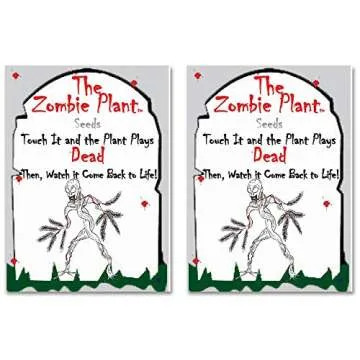 Zombie Plant Seed Packets (2) – Grow Your own Live Zombie Plant! Watch it Play Dead When Touched. Comes Back to Life in Minutes! Educational STEM, and Interactive Indoor Fun or Party Favor