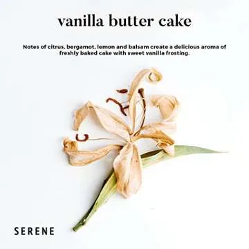 Hidden Label Large Scented Candle, Vanilla Butter Cake, 30oz 3 Wick Huge Candle, Serene Collection S...
