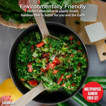 Stylish Bamboo Bowl Set With Cutting Board Lids