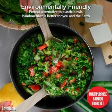 Stylish Bamboo Bowl Set With Cutting Board Lids