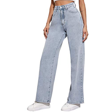 SOLY HUX Women's High Waisted Wide Leg Jeans - Casual Style