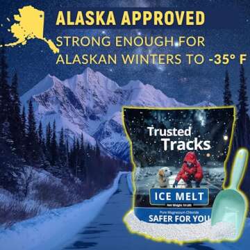 Ice Melt, Pet Safe Ice Melt, 10 LBS Premium Snow Melter with Scoop, Pure Magnesium Chloride, Safer f...