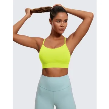 CRZ YOGA Women's Butterluxe Wireless Sports Bra in Neon Yellow