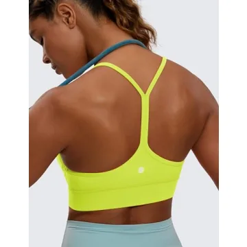 CRZ YOGA Women's Butterluxe Wireless Sports Bra in Neon Yellow