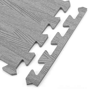 Interlocking Foam Mats with Wood Grain Finish by Tebery