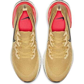 Nike Men's Epic React Flyknit 2 Running Shoe (8.5, Gold)
