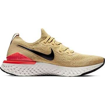 Nike Men's Epic React Flyknit 2 Running Shoe (8.5, Gold)