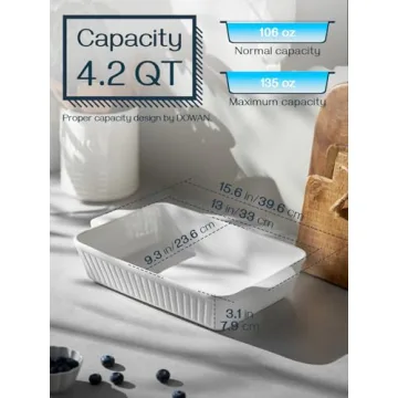 DOWAN Ceramic Baking Dish Oven Safe Elegant Bakeware