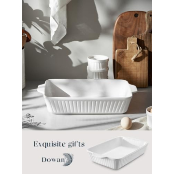 DOWAN Ceramic Baking Dish Oven Safe Elegant Bakeware