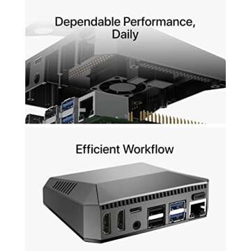 Argon ONE V2 Aluminum Case for Raspberry Pi 4 | with Power Button and Fan