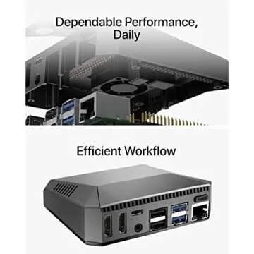 Argon ONE V2 Aluminum Case for Raspberry Pi 4 | with Power Button and Fan