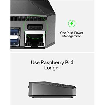 Argon ONE V2 Aluminum Case for Raspberry Pi 4 | with Power Button and Fan