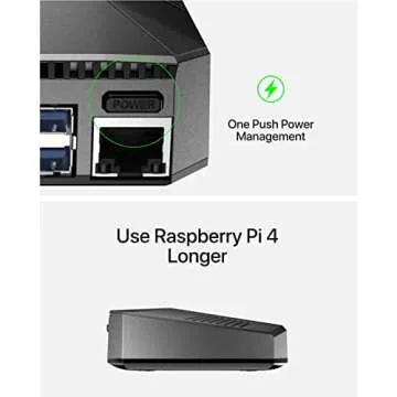 Argon ONE V2 Aluminum Case for Raspberry Pi 4 | with Power Button and Fan