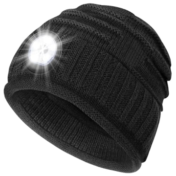Rechargeable Men's Beanie Hat with Light for All Occasions