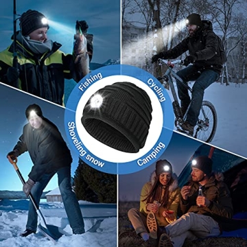 Rechargeable Men's Beanie Hat with Light for All Occasions