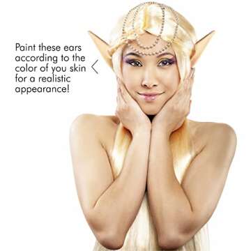 Skeleteen Costume Elf Ear Cuffs - Fairy Mystical Pixie Elven Ears Two Sets of Different Sizes for Men Women and Childrens Costumes