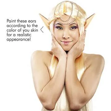 Skeleteen Costume Elf Ear Cuffs - Fairy Mystical Pixie Elven Ears Two Sets of Different Sizes for Men Women and Childrens Costumes